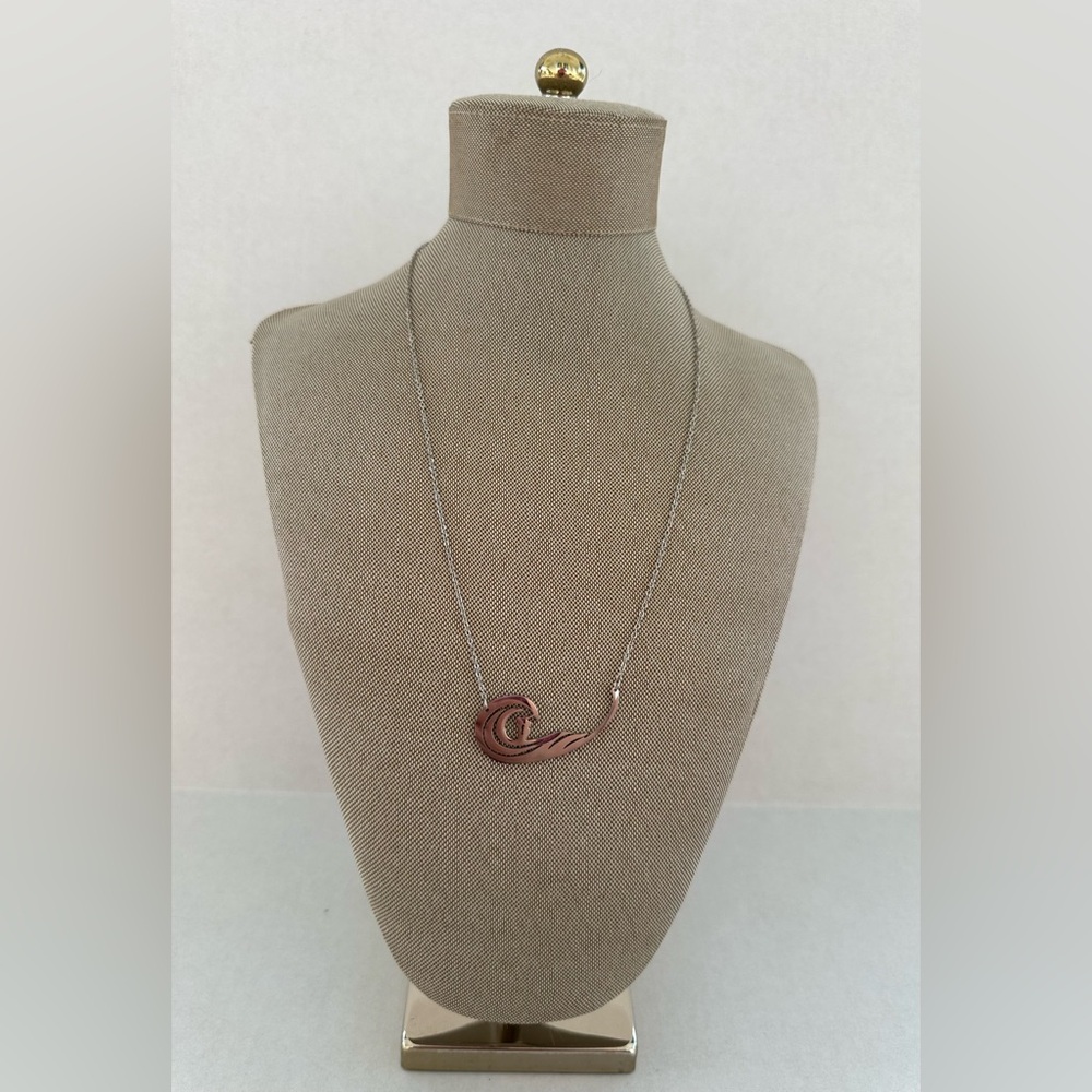 Stainless Steel Surfer Necklace Ocean Wave Scene